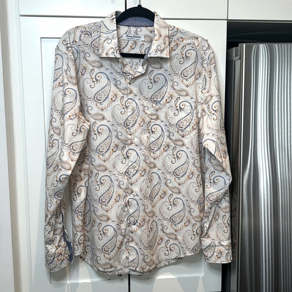 Tommy Bahama Newport Coast Long Sleeve Button Up Paisley Print Men Shirt Size M - Picture 6 of 17